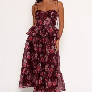 Mazy Midi Dress - Purple/Magenta