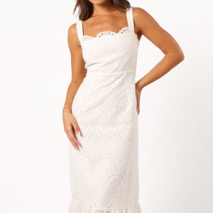 Meadow Lace Midi Dress - Ivory