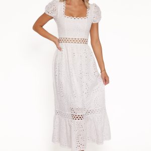 Melania Midi Dress - White