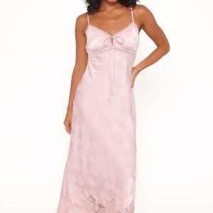 Melita Lace Maxi Dress - Pink