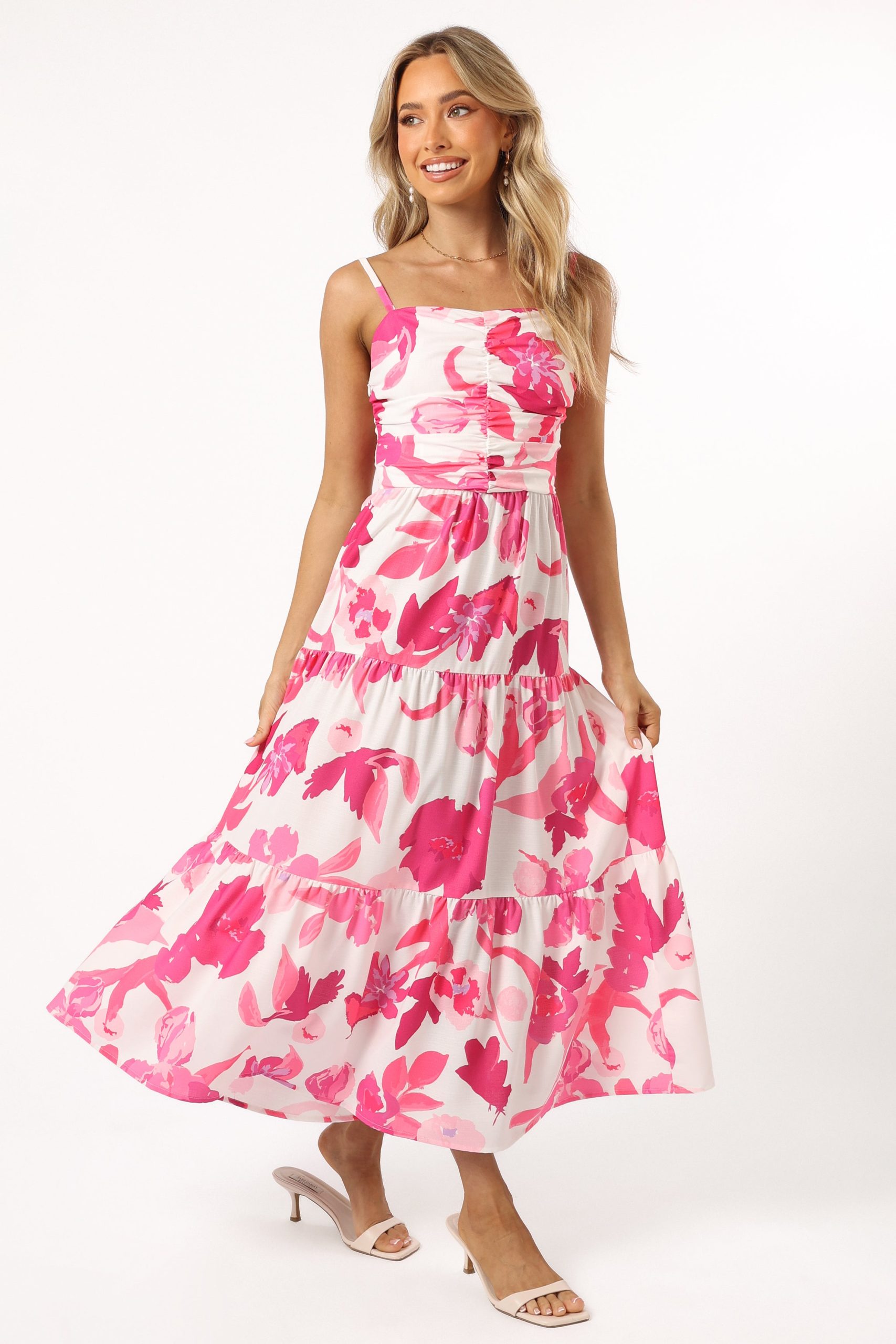 Monika Maxi Dress - Pink Floral - Image 6