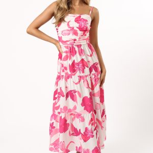 Monika Maxi Dress - Pink Floral