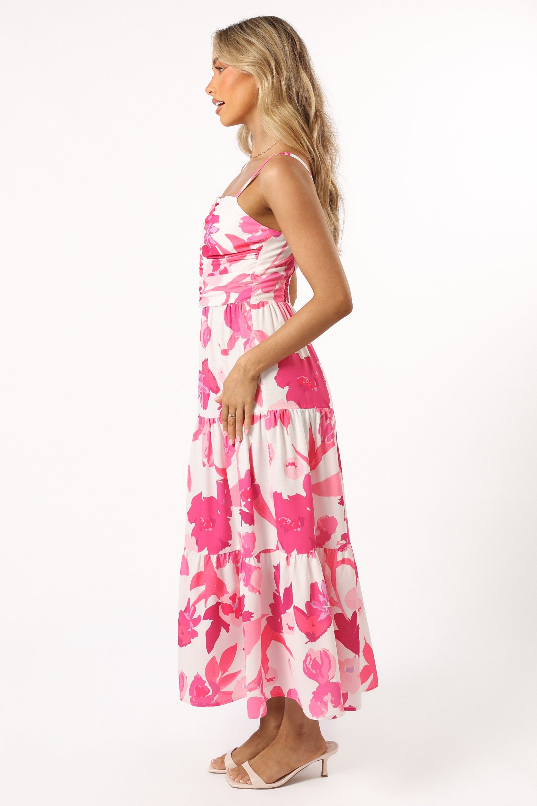 Monika Maxi Dress - Pink Floral - Image 3