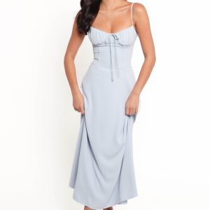 Nadina Midi Dress - Soft Blue