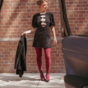 Natasha Boucle Mini Dress - Black