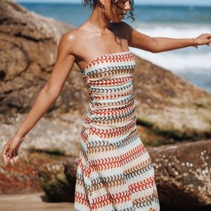 Navia Midi Dress - Multi Stripe