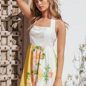 Nissa Mini Dress - Yellow Poppy