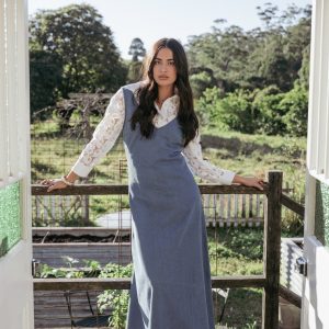 Odelia Denim Maxi Dress - Indigo