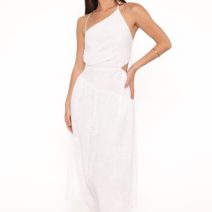 Olivea Midi Dress - White