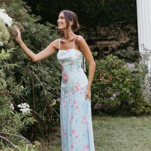 Renata Maxi Dress - Blue Floral