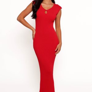 Robin Midi Dress - Red