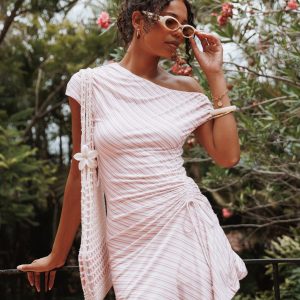 Rois Mini Dress - Pink Stripe