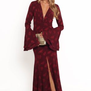 Sarey Maxi Dress - Burgundy