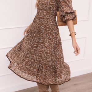 Simone Midi Dress - Camel
