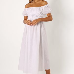 Sofia Off Shoulder Maxi Dress - White
