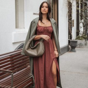 Sofie Midi Dress - Brick