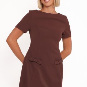 Tanis Mini Dress - Brown