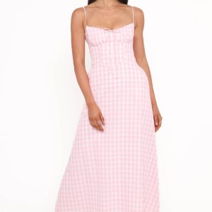 Tilbury Midi Dress - Pink Gingham