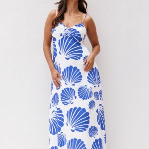 Tyla Maxi Dress - Blue Shell