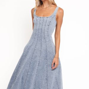 Una Midi Dress - Light Denim