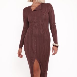 Valia Midi Dress - Espresso