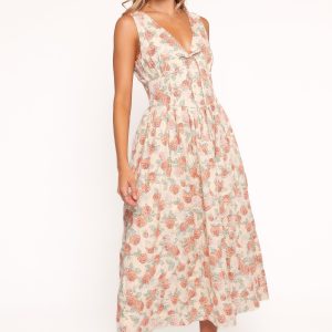 Velda Midi Dress - Pink Floral
