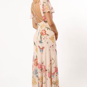Viola Maxi Dress - Sand Pink