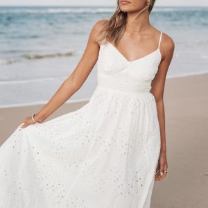 Yasmin Midi Dress - White