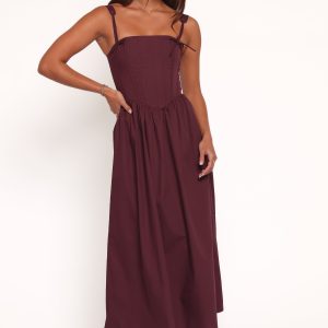Zenobia Midi Dress - Cherry