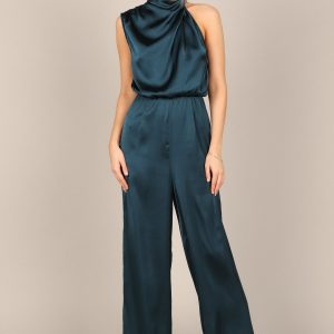 Savannah One Shoulder Jumpsuit - Teal