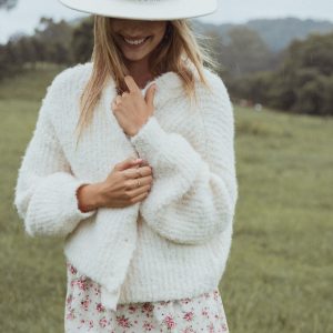Albertine Cardigan - White