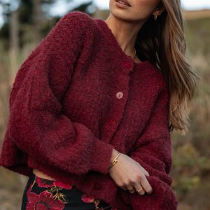 Albertine Cardigan - Wine