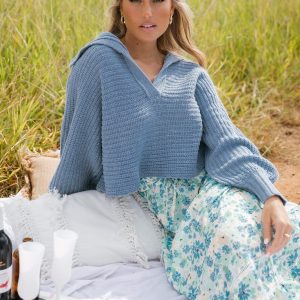 Declan Knit Sweater - Blue
