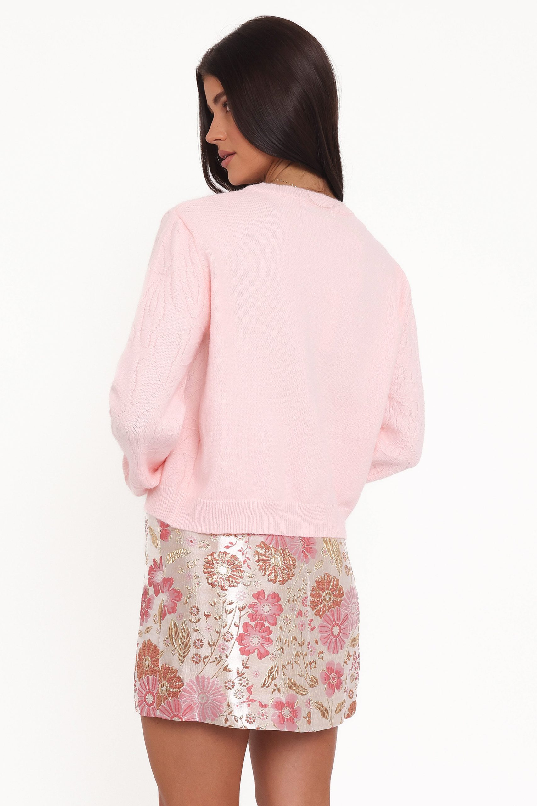 Fauna Tonal Floral Cardigan - Pink - Image 5