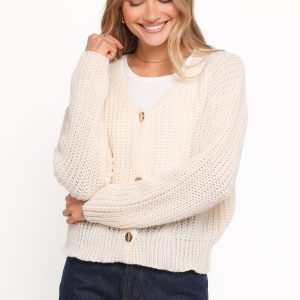 Henderson Thick Knit Cardigan - Cream