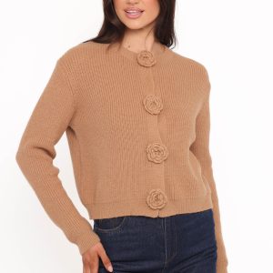 Jones Rosette Cardigan - Mocha