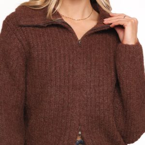 Miffy Zip Through Cardigan - Chocolate