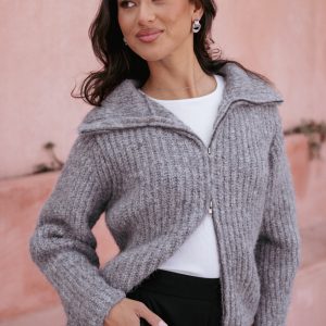 Miffy Zip Through Cardigan - Grey