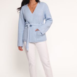 Mika Wrap Cardigan - Blue