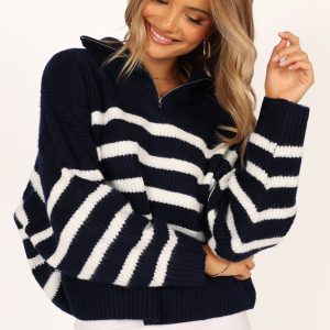 Miranda Knit Sweater - Navy
