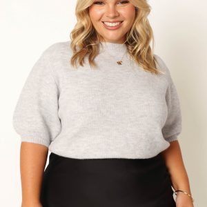 Noah Knit Sweater - Light Heather Grey