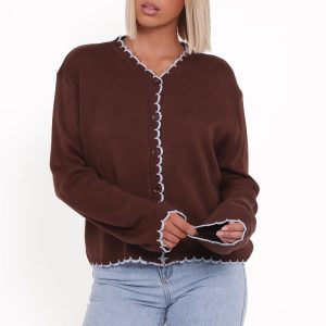 Ruby Knit Cardigan - Brown