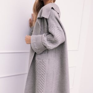 Soma Oversized Open Front Cardigan - Grey