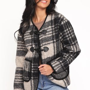 Austin Plaid Jacket - Black