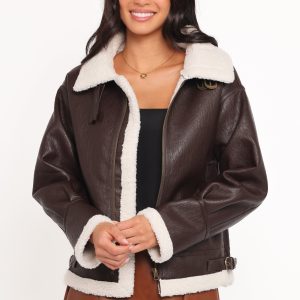 Baxter Shearling Lined Jacket - Brown