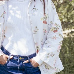Danica Barn Jacket - Khaki Floral
