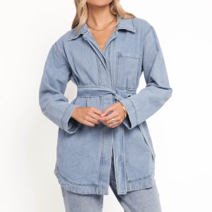 Donovan Denim Tie Jacket - Light Denim