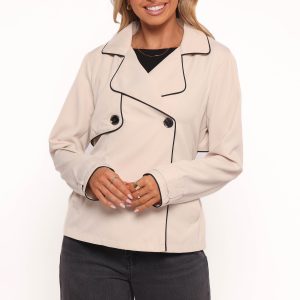 Franklin Cropped Trench - Ecru