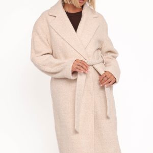 Goodie Shearling Coat - Cream