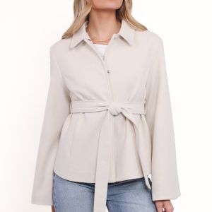 Halston Coat - Cream